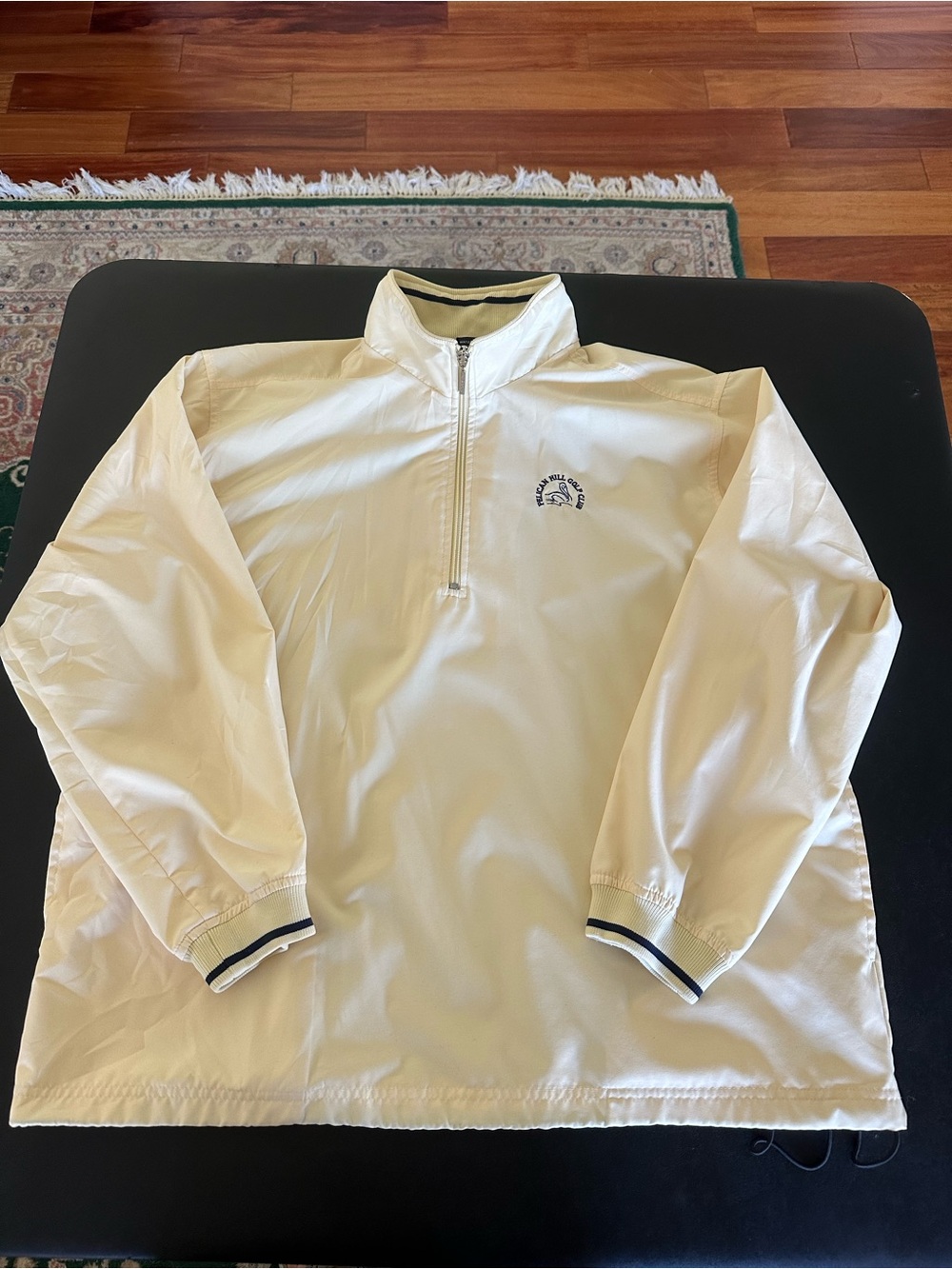 Ashworth Pelican Hill Golf Club Windbreaker Pullover Yellow Luxury Mens Large